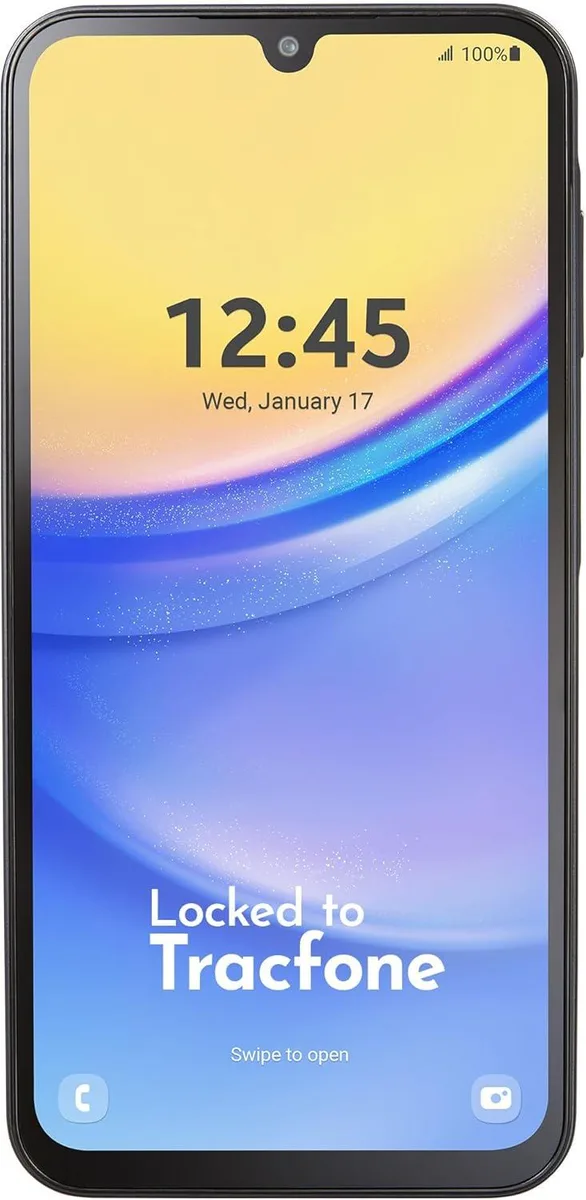 TracFone Wireless, Inc. TracFone Wireless, Inc. Samsung Galaxy A15 5G 128GB 6.5" Smartphone Black — product photo