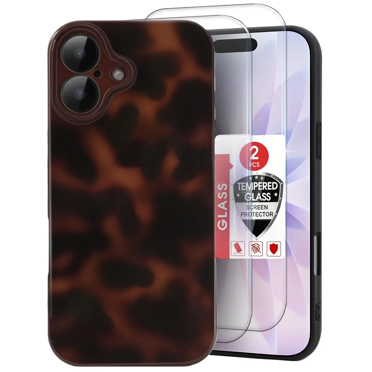  MYY iPhone 17 Case Tortoise Shell Brown Amber 6.3" cell phones - unlocked — product photo