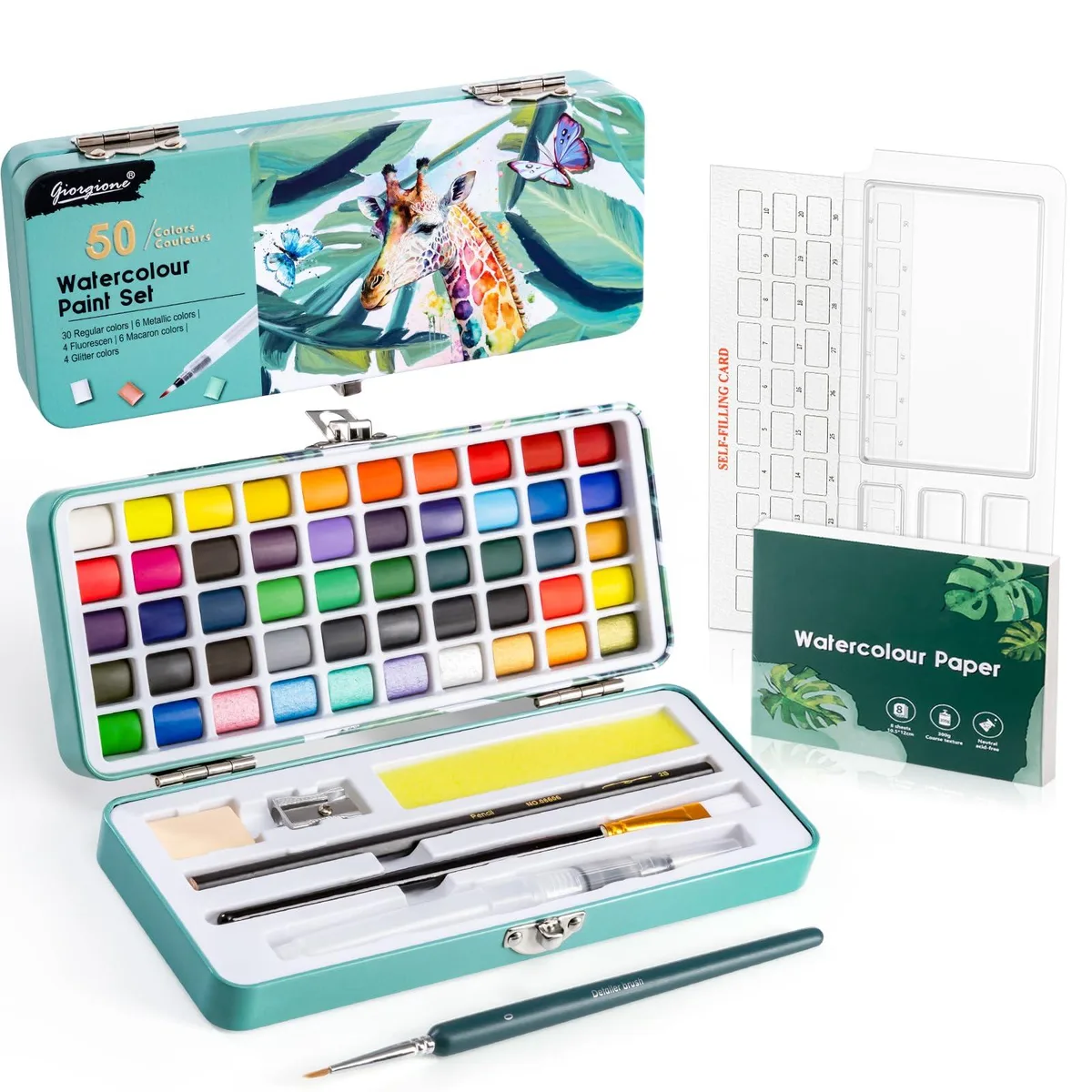  Prudiut 3866 watercolor paint set 50 colors .39 kg — product photo