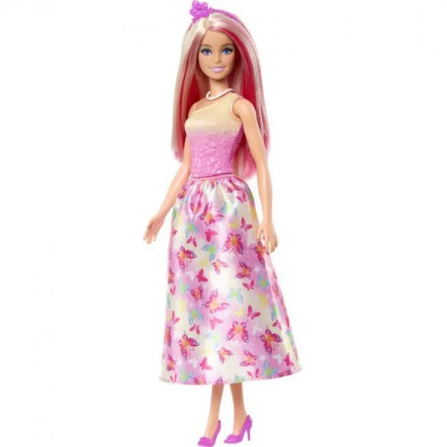 Barbie Barbie HRR08 Royal Doll with Pink Blonde Hair Butterfly Skirt — product photo