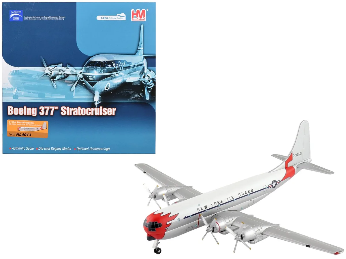Hobby Master Hobby Master Boeing 377 C-97A Stratofreighter 49-2601 NY Air National Guard 1/200 Diecast hobby collectible — product photo