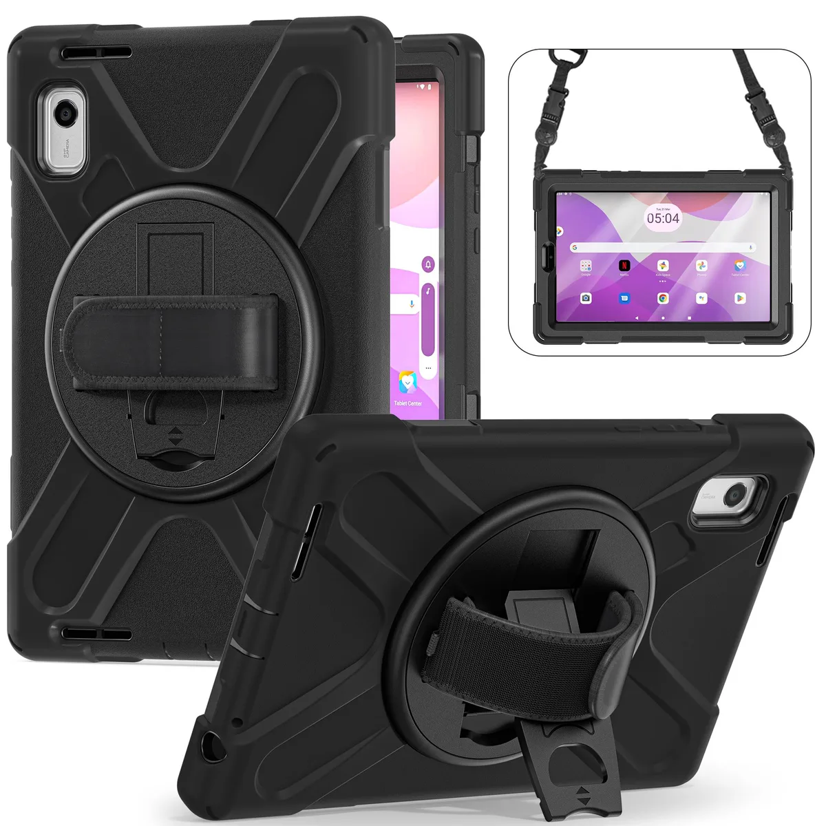 Werleo Werleo TB-310XU laptop case with pencil holder 360 rotatable stand hand shoulder strap — product photo