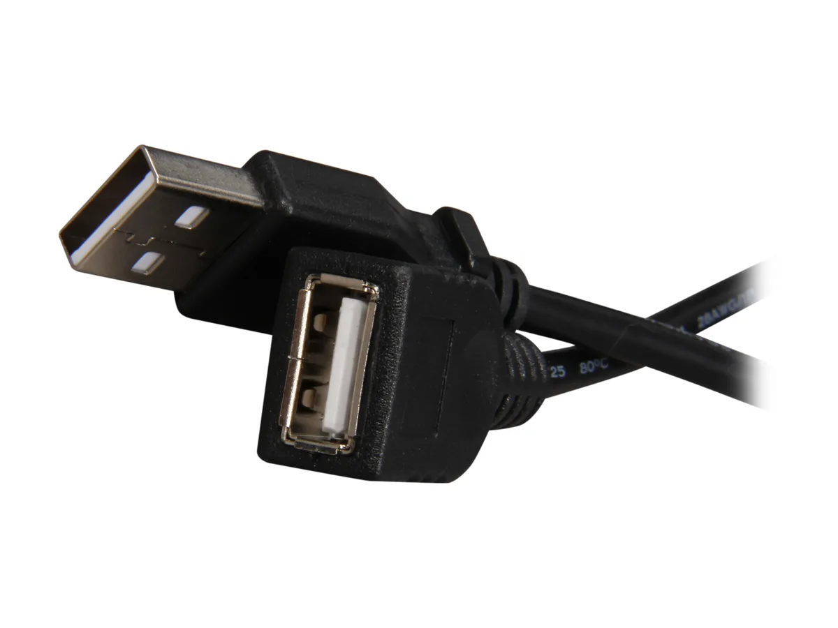 STARTECH STARTECH USBEXTAA10BK 10ft USB 2.0 Extension Cable A Male to A Female Black — product photo