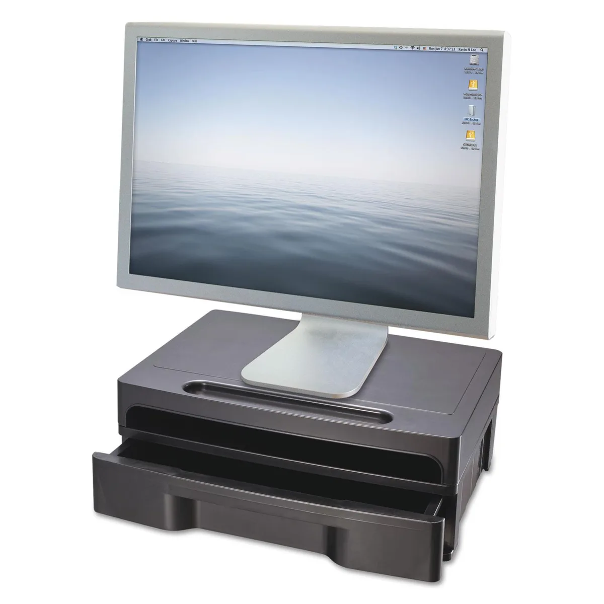 Officemate Officemate 22502 Monitor Stand with Drawer 13.1 x 9.9 Black — product photo