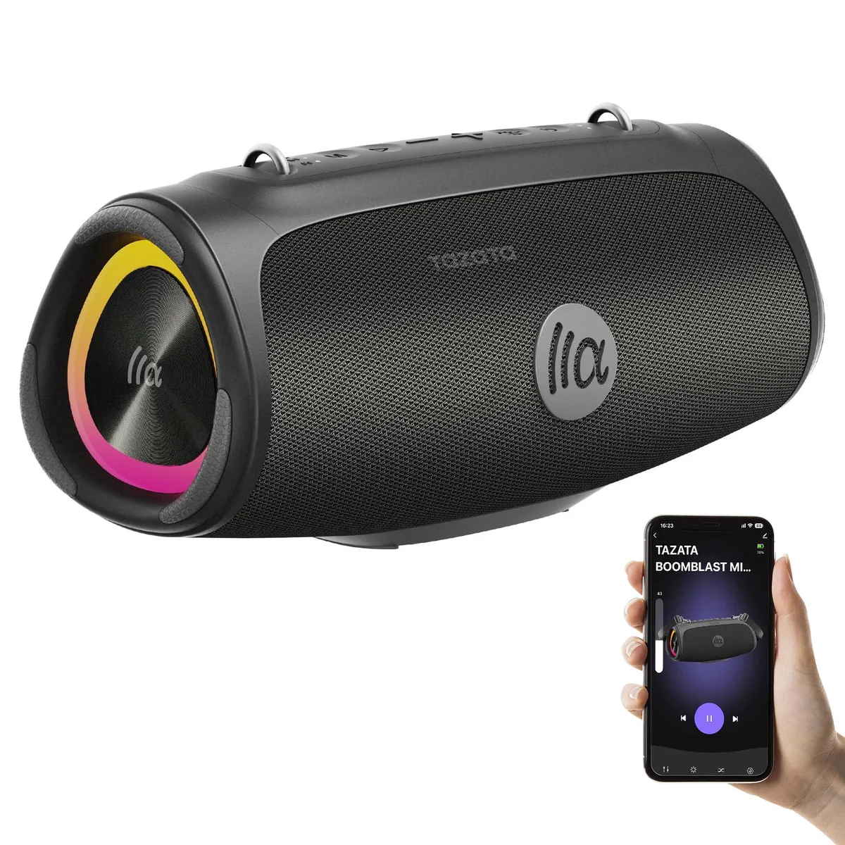  TAZATA ES200APP BOOMBLAST MINI-black 60W 90W 24h 30m IPX7 — product photo