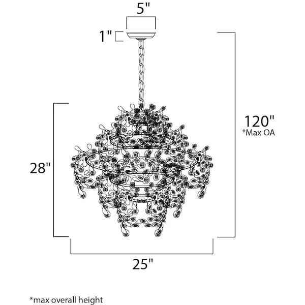Maxim Mfg. Maxim Mfg. Comet 10-Light 25" Polished Chrome Pendant — product photo