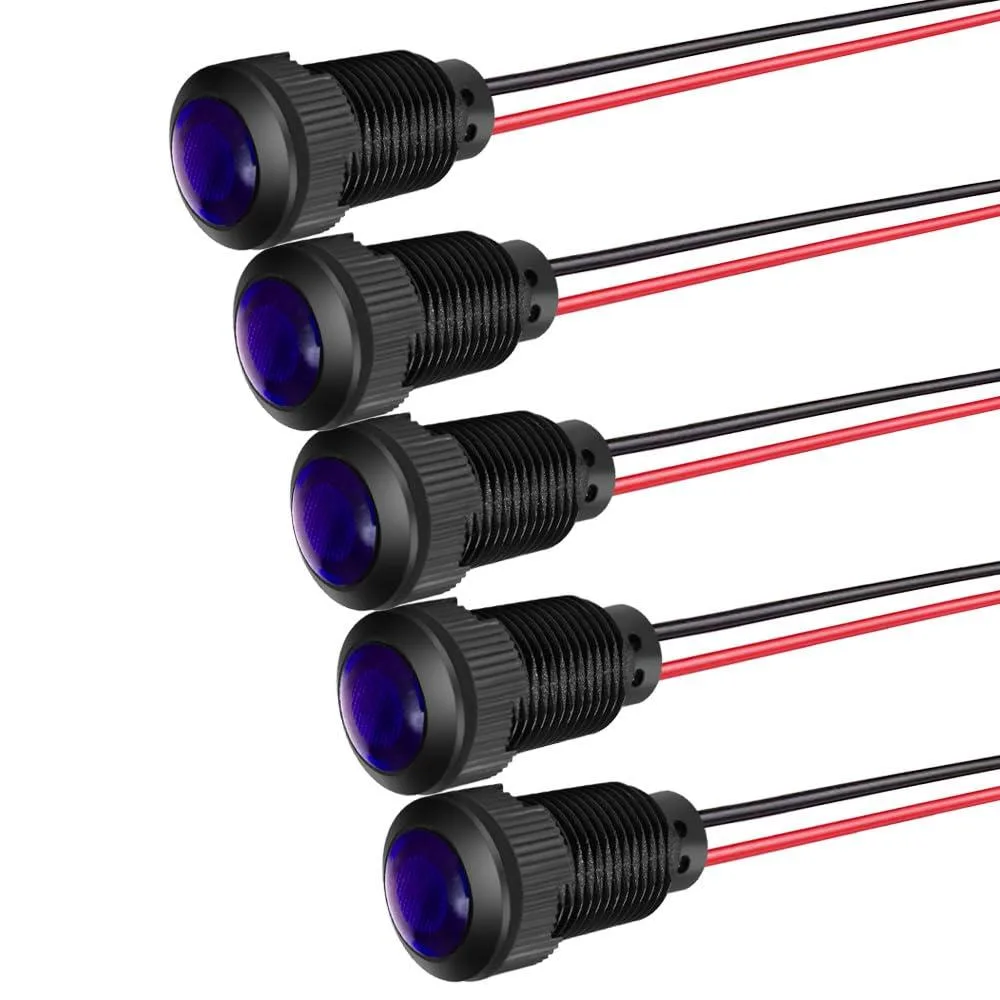 Gebildet E1178 LED Pilot Light 12mm 110VAC Blue 5pcs — product photo