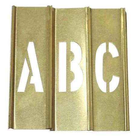 Value Brand Value Brand 20Y510 Stencil Set Letters Punctuation Brass — product photo
