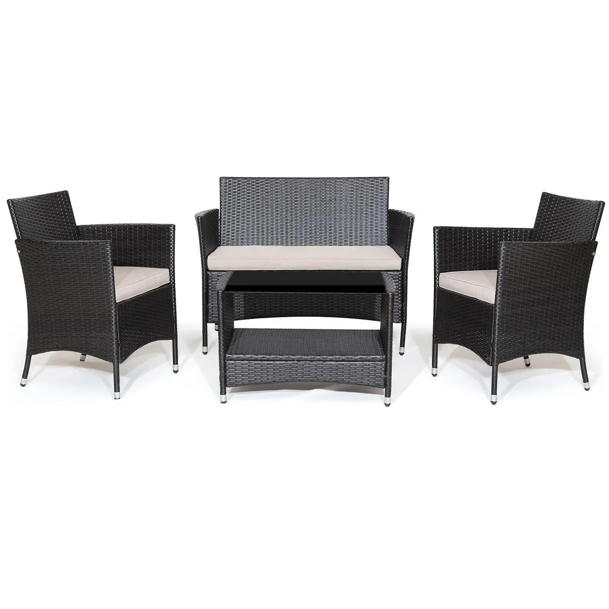 SlickBlue SlickBlue 4-Piece Patio Set Brown Mix Rattan — product photo