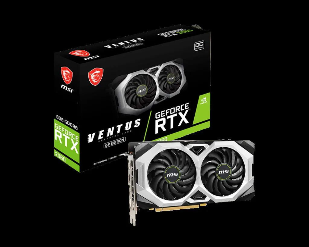 MSI MSI GeForce RTX 2060 VENTUS GP OC 6GB graphics card — product photo