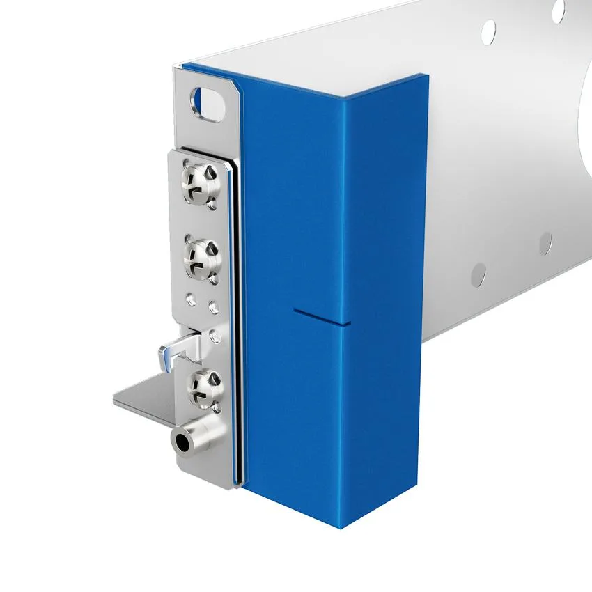 Two metal 2U slam latch adapter brackets for Dell servers