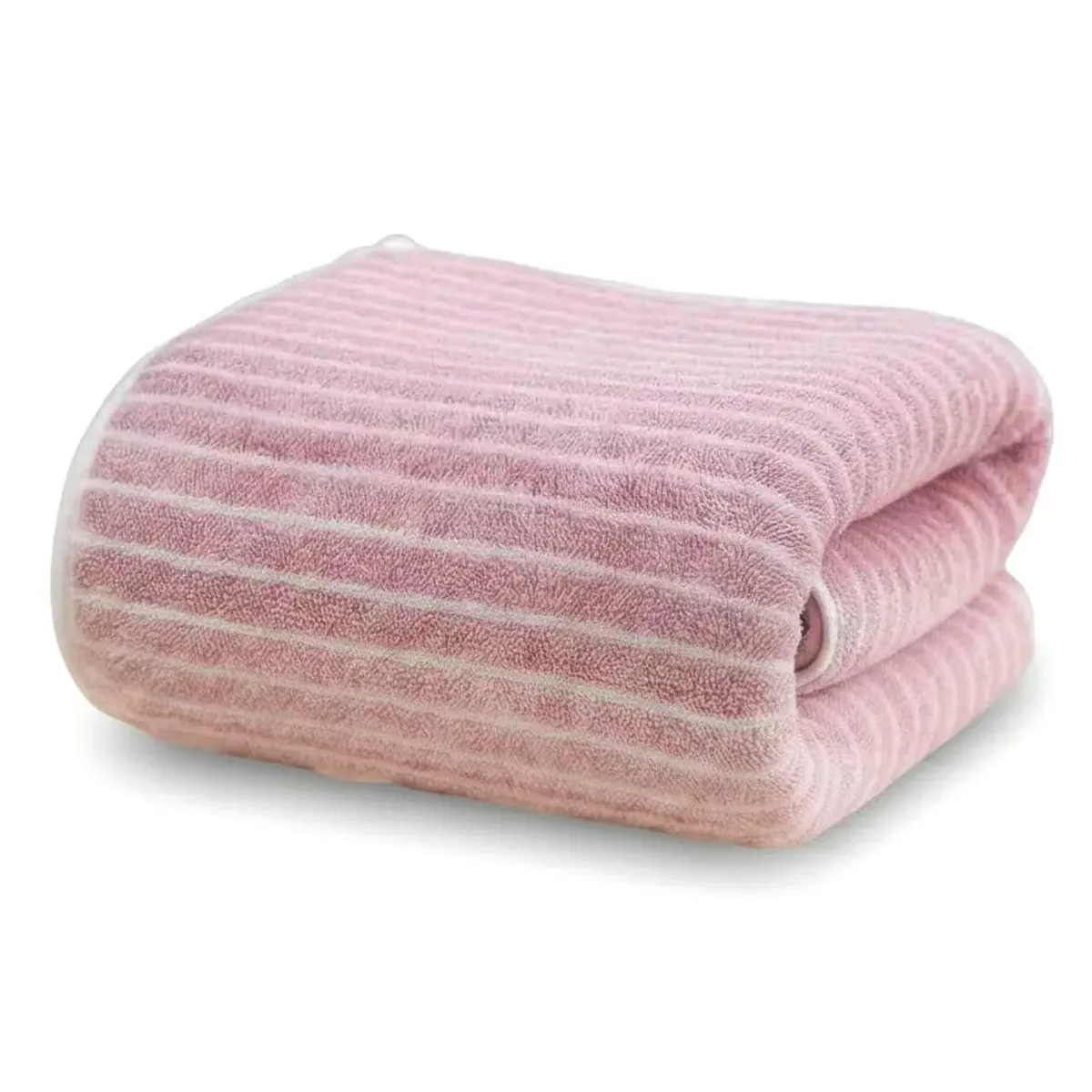 Pink diamond-patterned microfiber bath towel, 35 by 70 inches, single pack