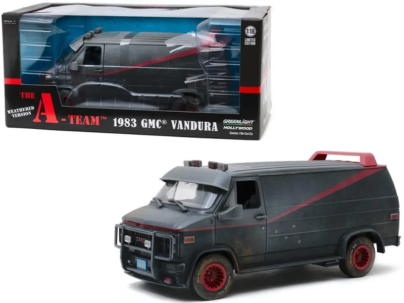 GREENLIGHT GREENLIGHT 1983 GMC Vandura A-Team Weathered Bullet Holes 1/18 Diecast Vehicle — product photo