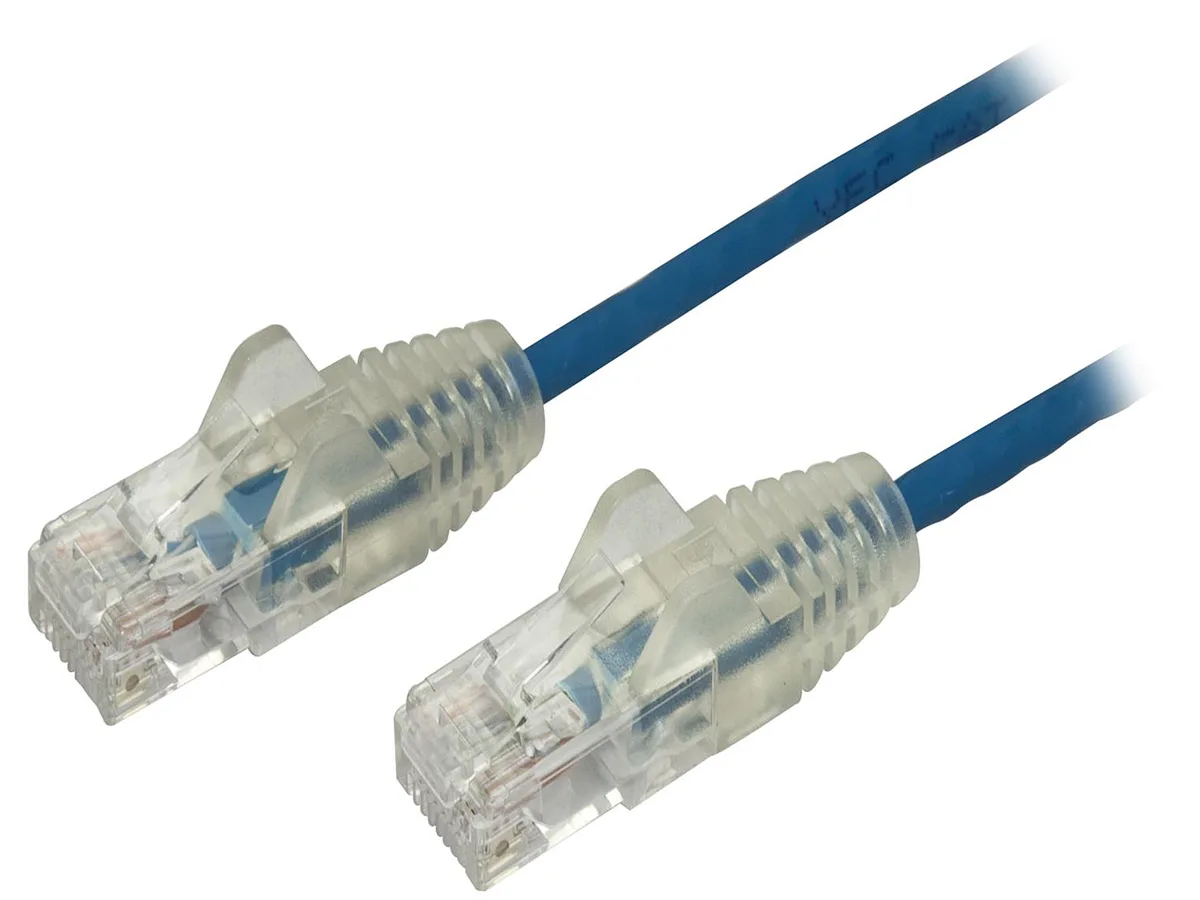 STARTECH STARTECH N6PAT3BLS Cat6 network ethernet cable 3 ft blue slim 28 AWG — product photo