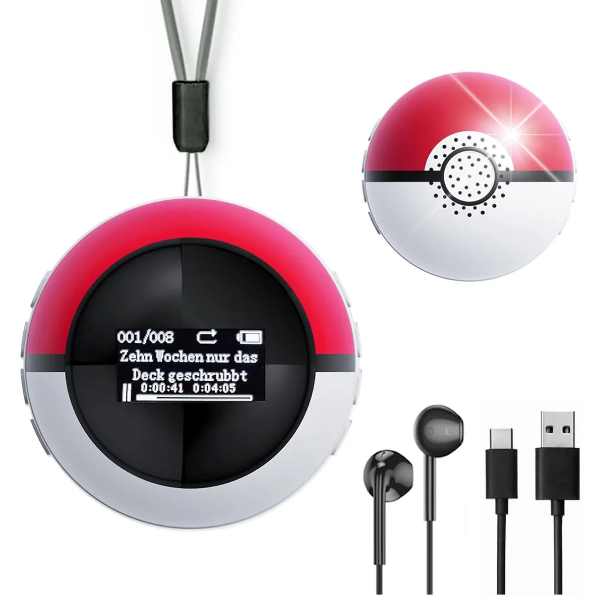 Aiandcc M18 64GB MP3 Player Mini Monster Ball Bluetooth 5.0 1.3 — product photo