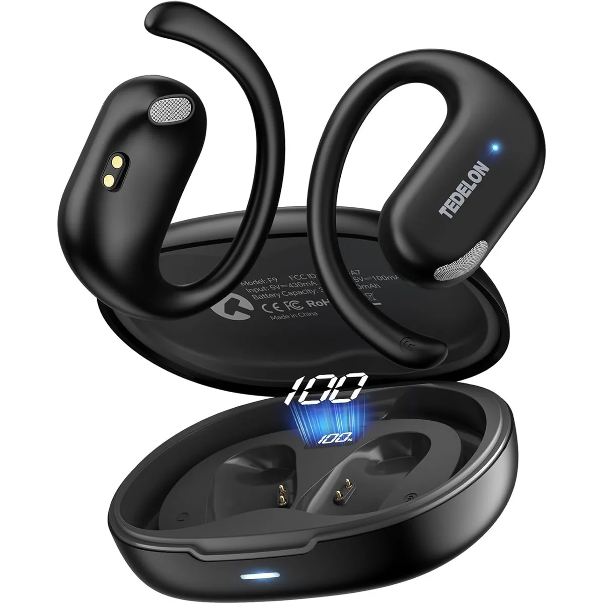  Tekkeon F9 open-ear headphones Bluetooth 5.4 50h 16.2mm — product photo