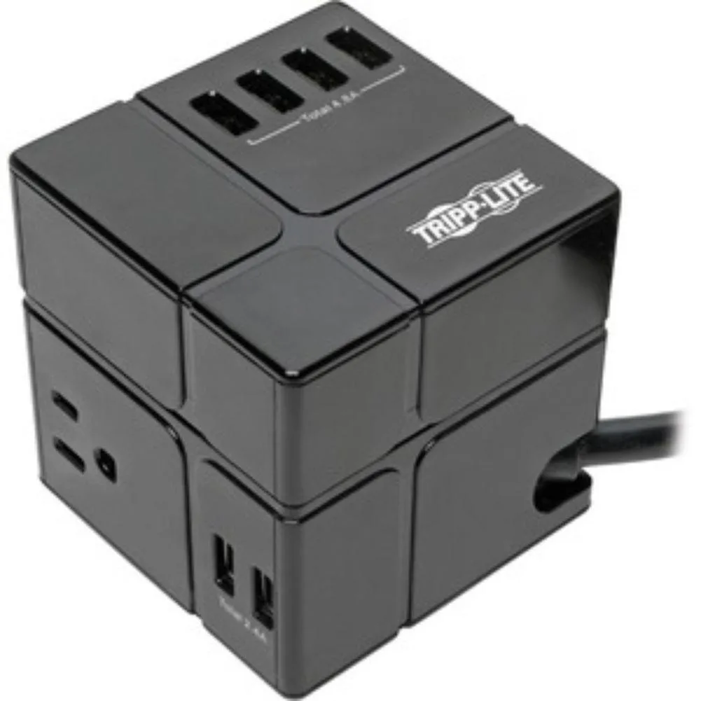 Tripp Lite Tripp Lite TLP366CUBEUSBB 3-outlet 6 USB-A surge protector 540 joules — product photo