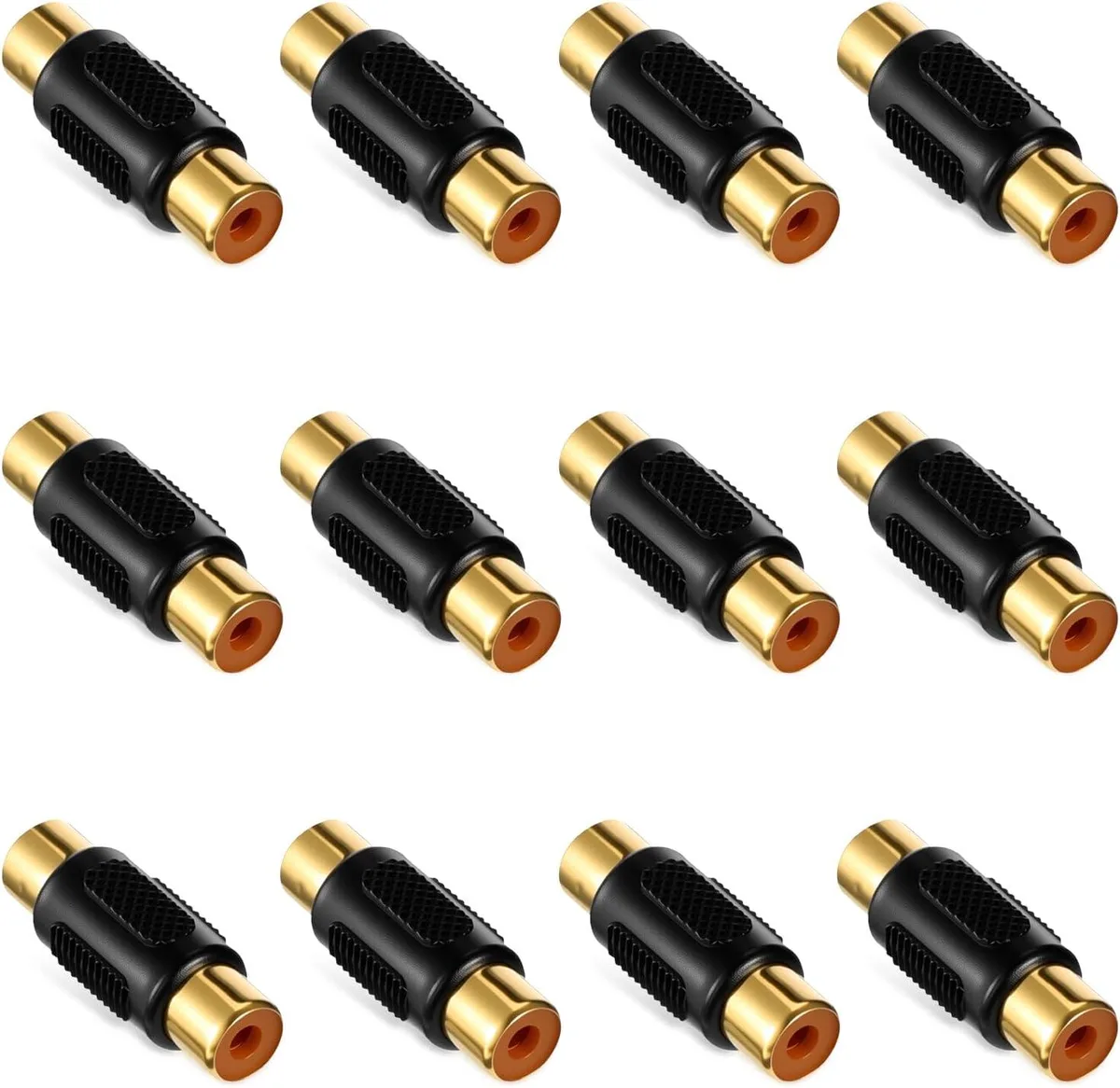 Boxwave Boxwave 12 Pack RCA Female to Female Coupler Gold Plated Audio Adapter — product photo