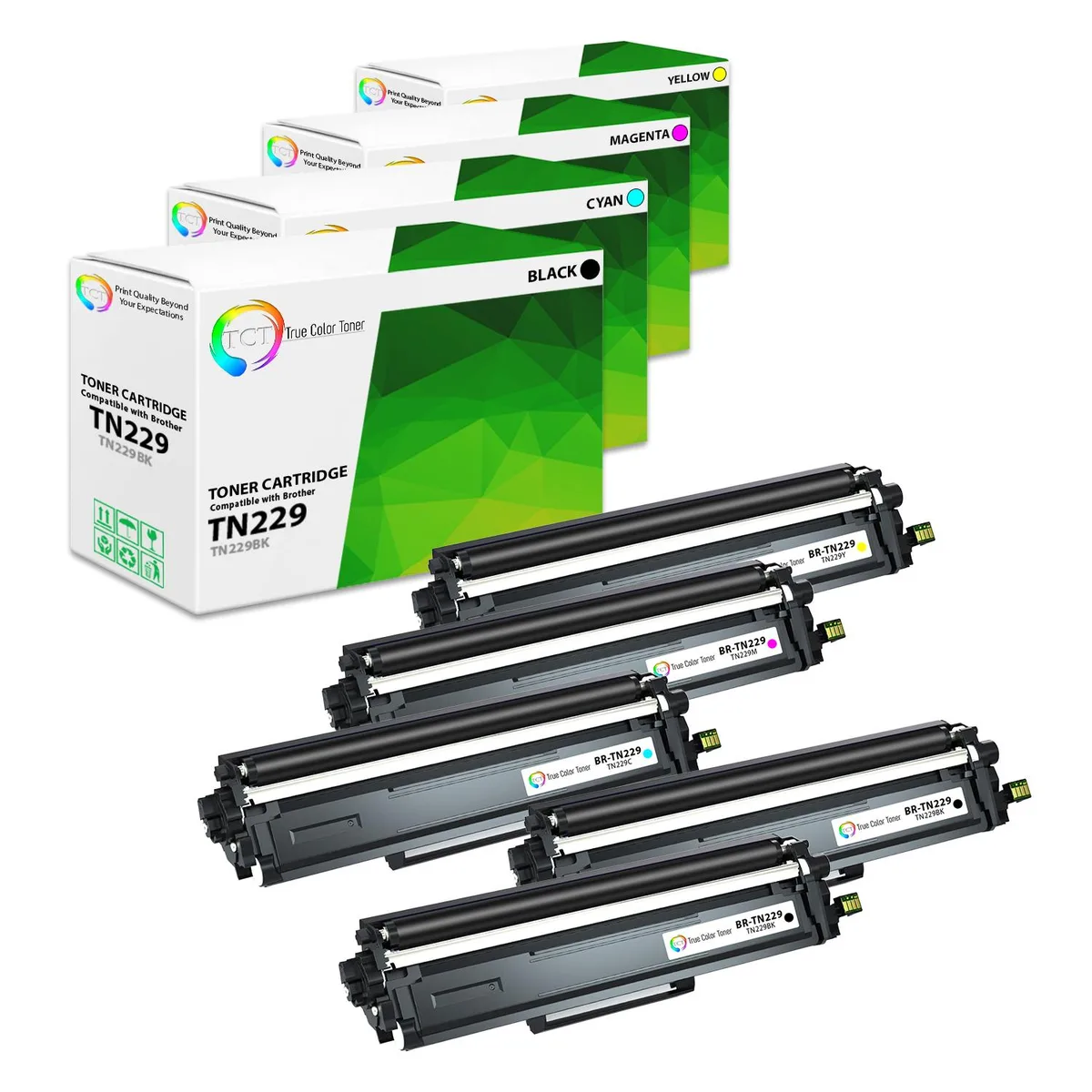 TCT TCT TN229 toner cartridge 5 pack 4 colours 1500 1200 pages — product photo