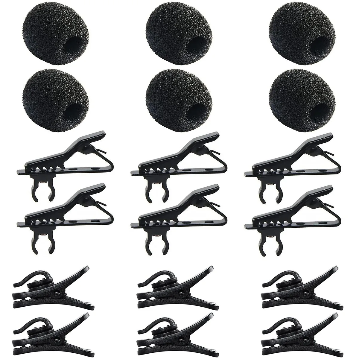 Augsun 18-piece lavalier microphone accessory kit — product photo