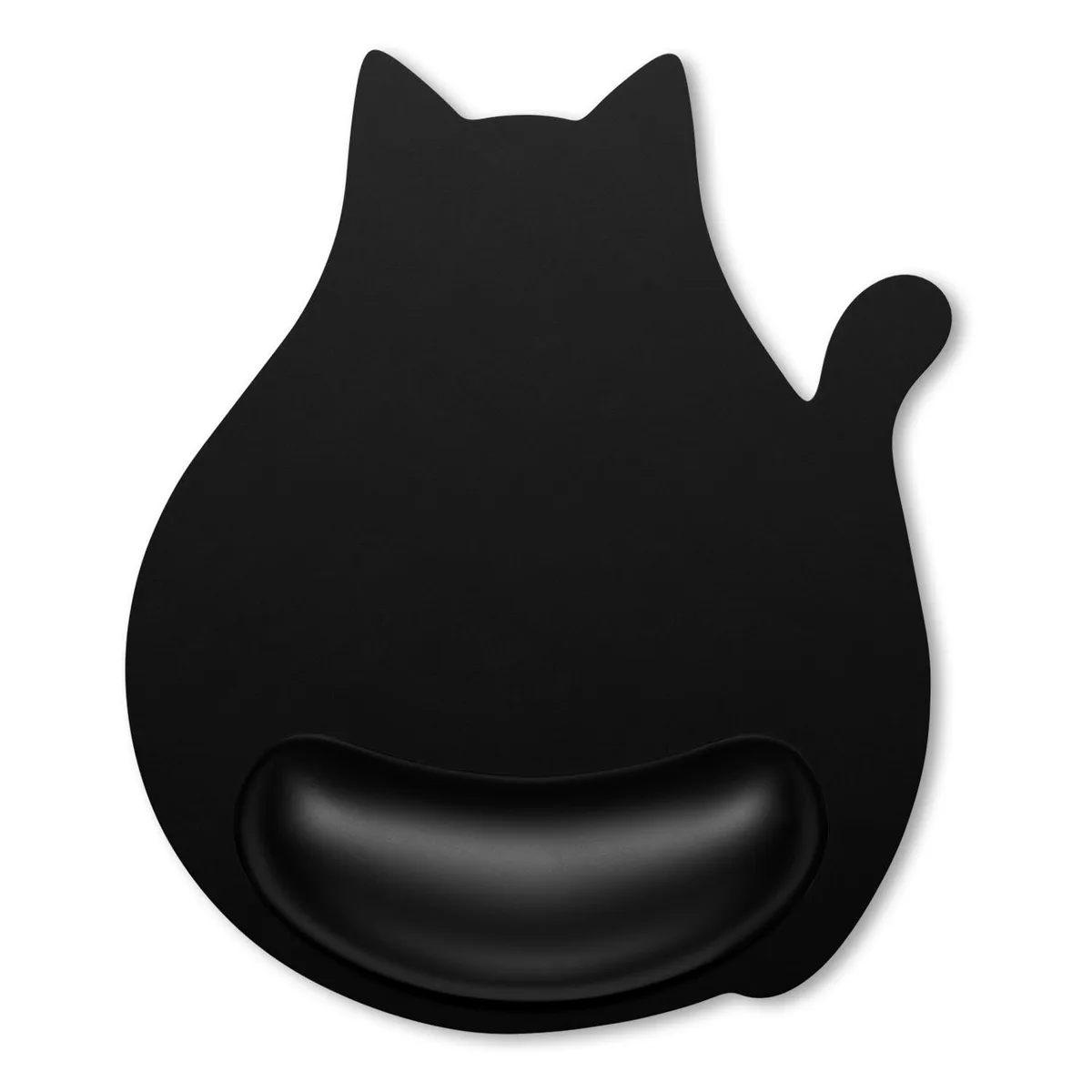  Hsxnam Cat-Shaped Memory Foam Mouse Pad, Jet Black, 11.0 x 9.3 in — product photo