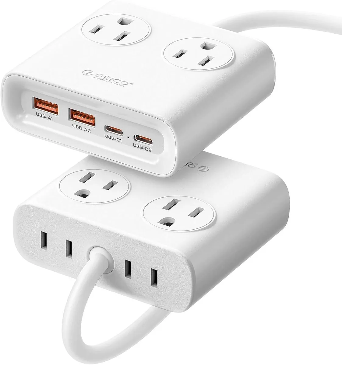 Orico Orico PDC25 25W GaN 8-in-1 Power Strip White 5ft — product photo