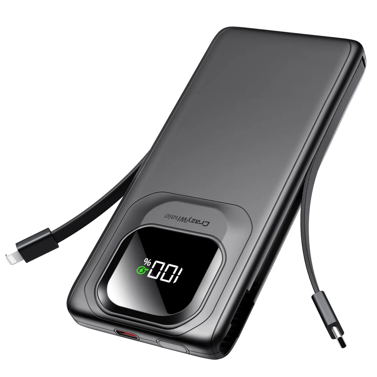 Crazywhale PB100 10000mAh Power Bank Black — product photo