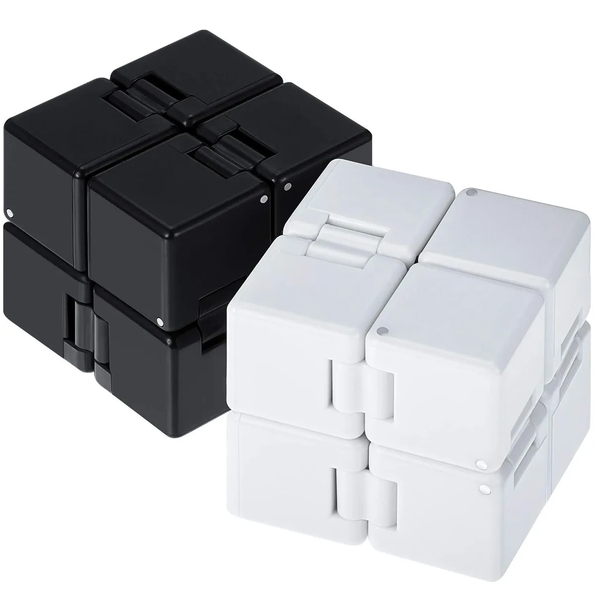 Infinity Cube Fidget Toy 2 Pack Black White 4cm ABS — product photo