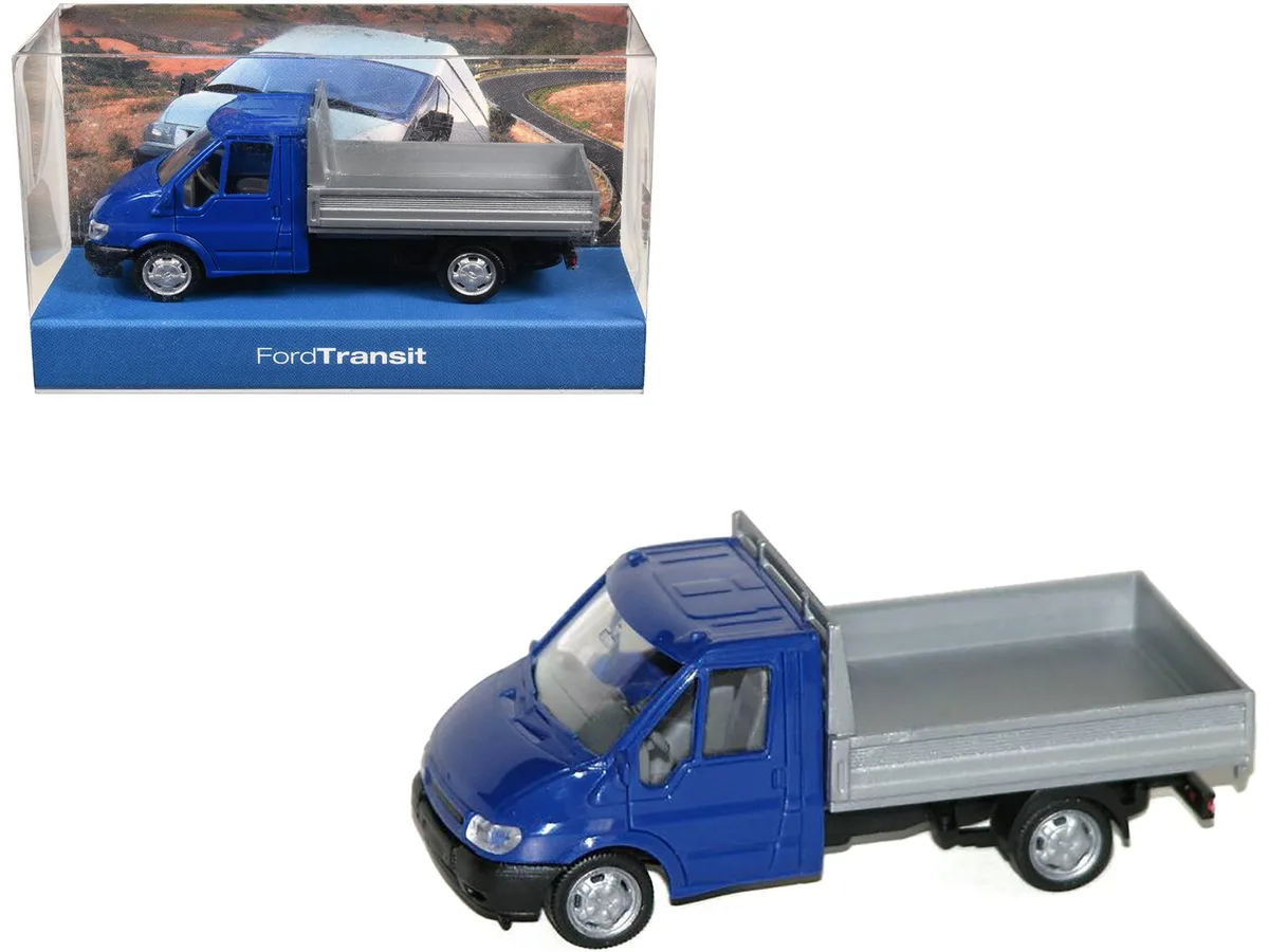Promotex Promotex Ford Transit Utility Truck Blue 1/87 HO Plastic Model Car — product photo