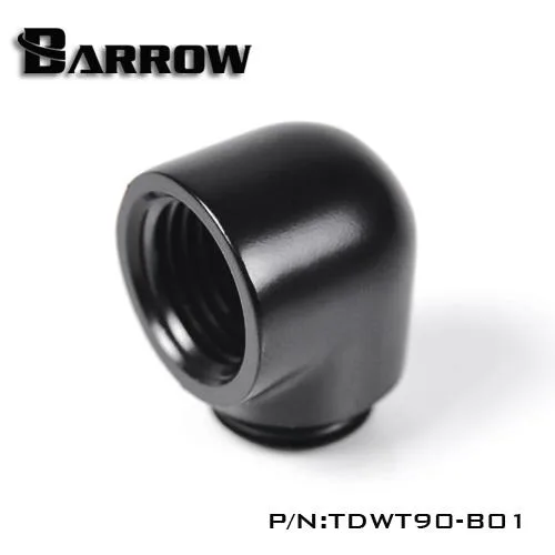 Barrow Mods Barrow Mods TDWT90-B01 G1/4 90 Degree Male Female Adaptor diy cooling — product photo