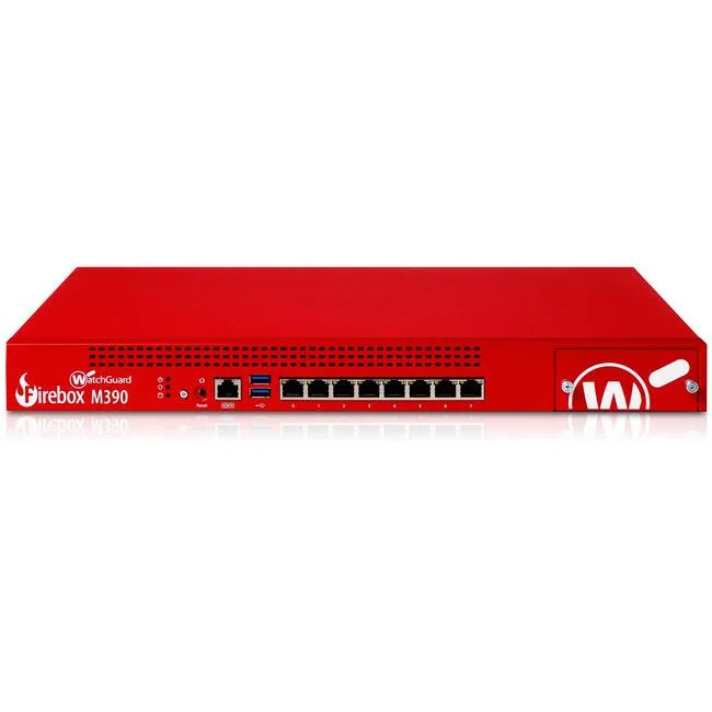 WatchGuard WatchGuard WGM39000601 Firebox M390 firewall appliance 8×1GbE 18 Gbps firewall 1.6 Gbps UTM — product photo