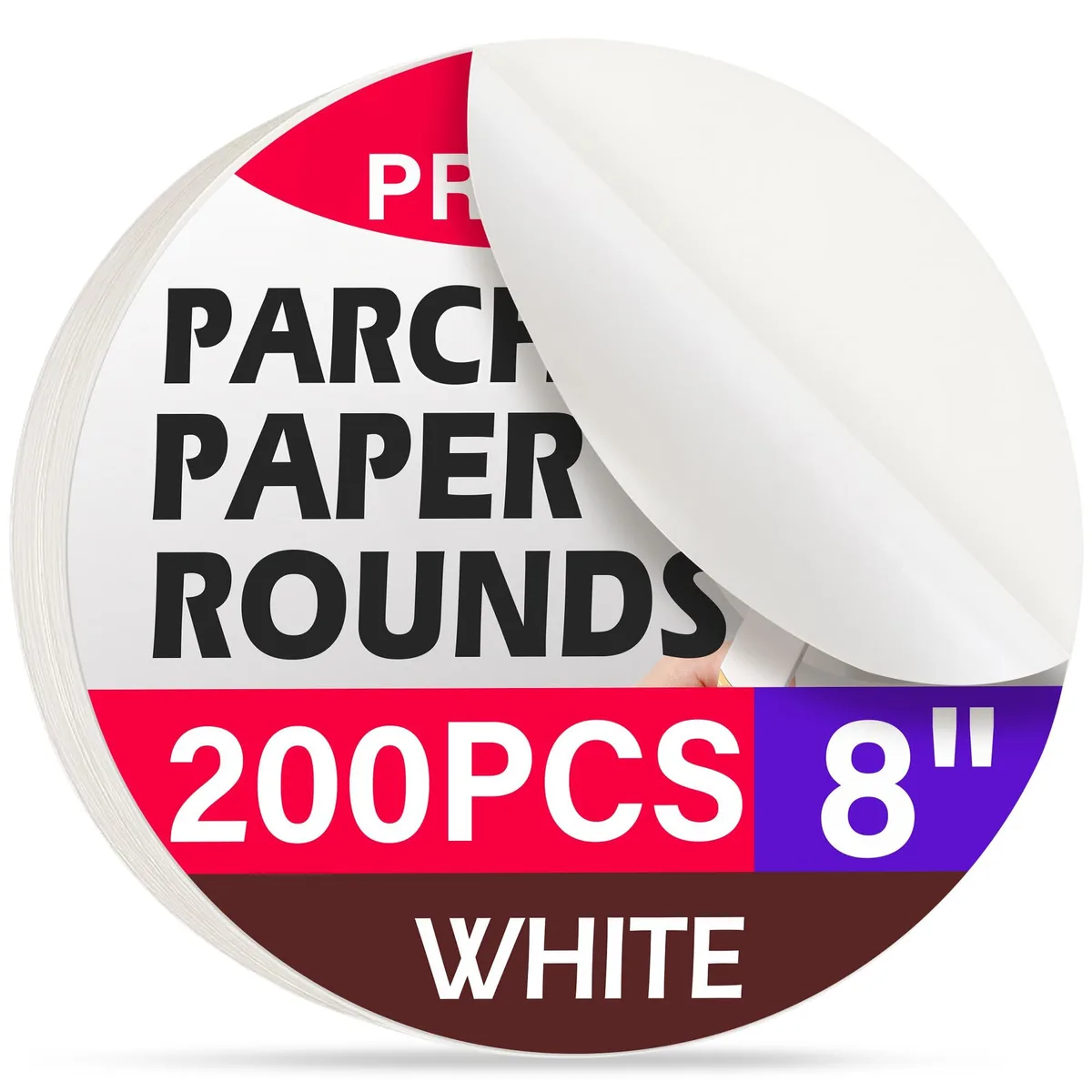  ReLuien K-200PCS8 200 pc 7.28 in parchment paper rounds — product photo
