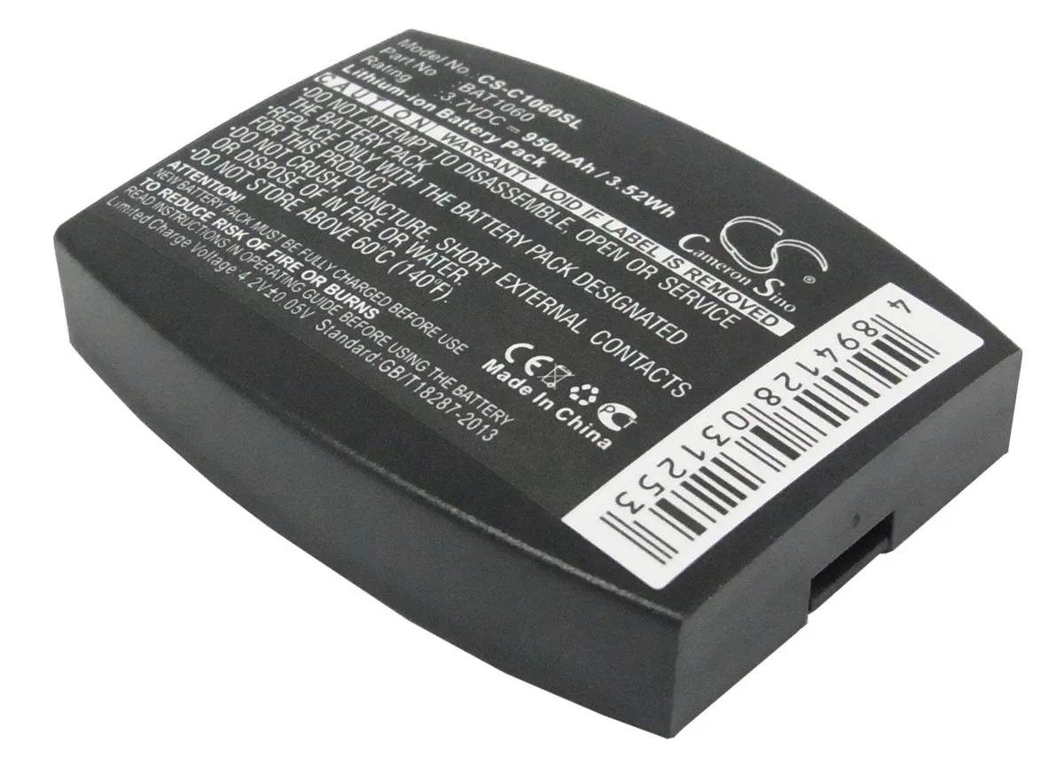 Rectangular lithium-ion battery pack with dark casing and connector, 55.3 by 40.8 by 12.3 mm