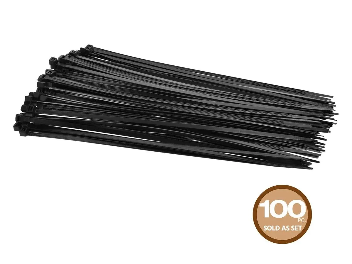 Monoprice Inc. Monoprice Inc. 105767 11-inch Cable Tie 100pcs 50 lbs Black — product photo