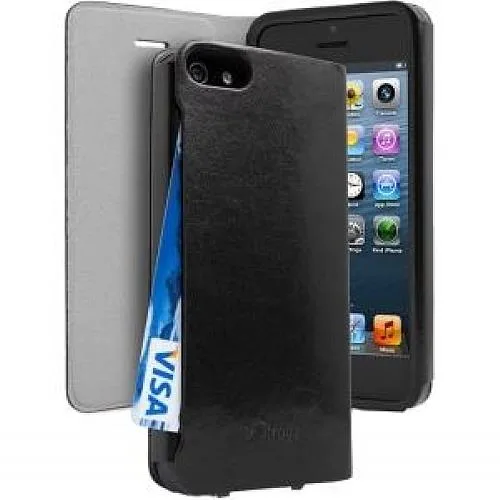 ZAGG ZAGG IP5PB-BLK iPhone 5 Folio Cover Black Leather — product photo