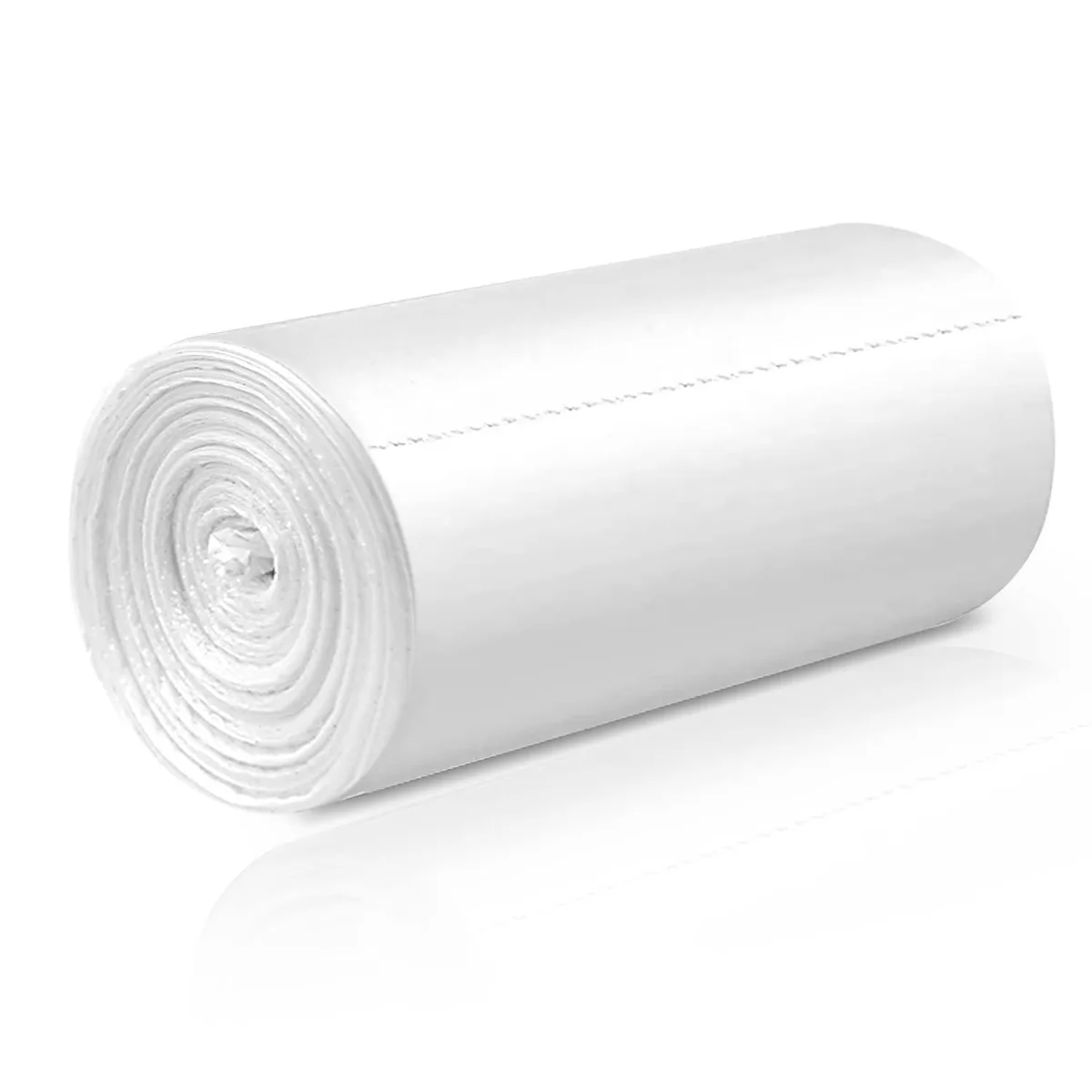 Roll of 80 clear cylindrical bags, 17.7 by 18.9 inches