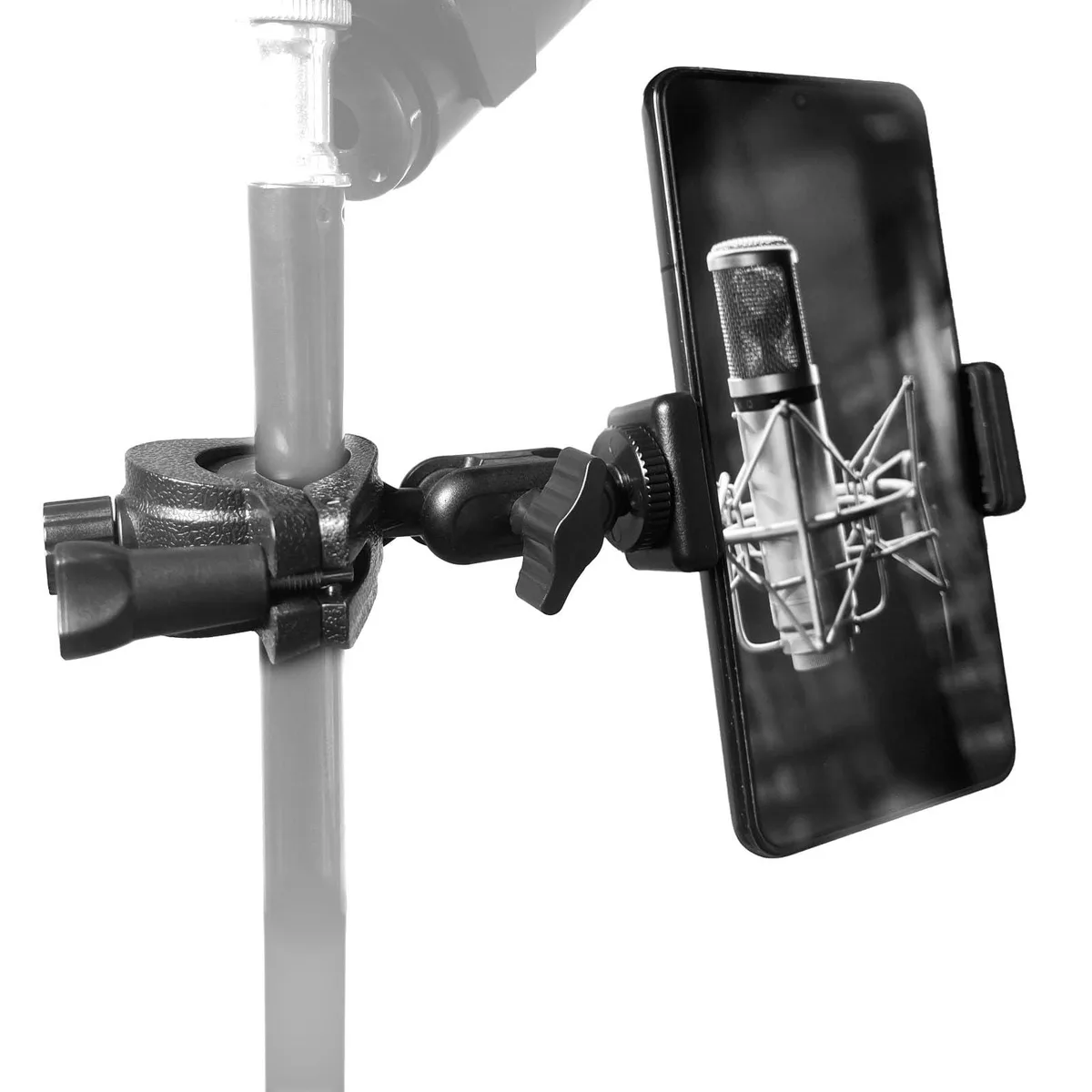  Generic mic stand phone holder zhang-3A 360° gooseneck 3.15 in clamp — product photo