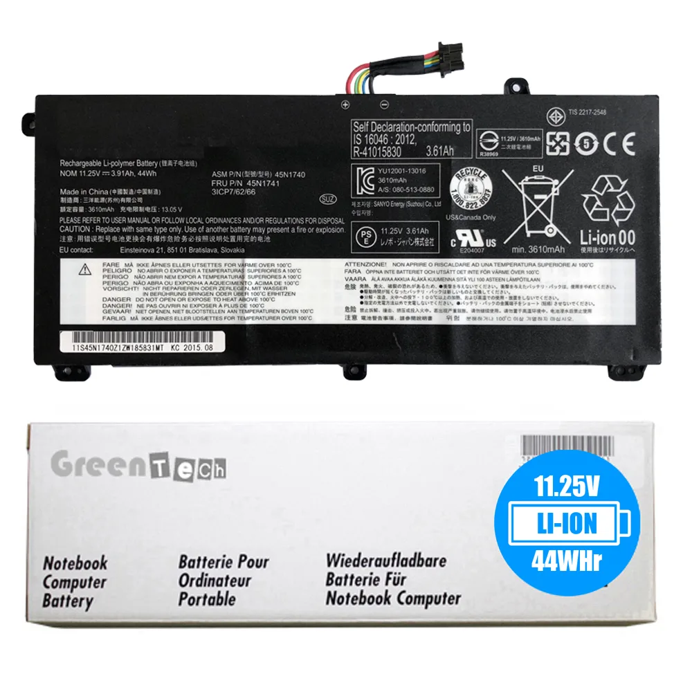 NShi NShi 44Wh 11.2V 3-cell laptop battery for ThinkPad T550 T550s T560 W550 W550s — product photo