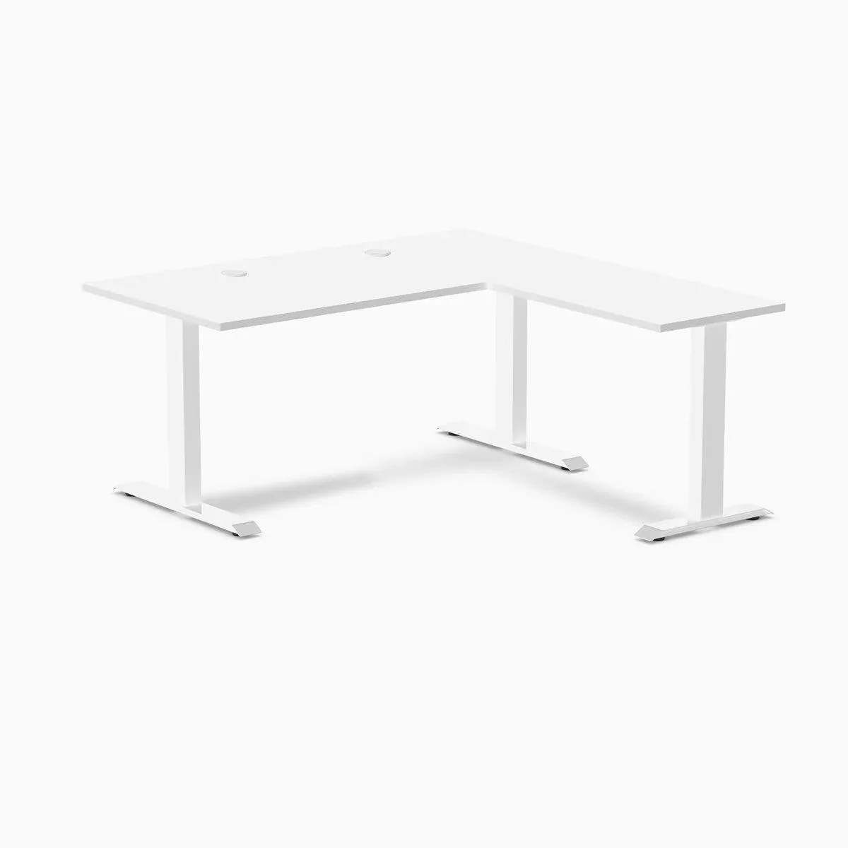 Desky Desky Zero Laminate L-Shape Desk White 59 x 29.5 x 61 x 19.7 in 440 lbs — product photo