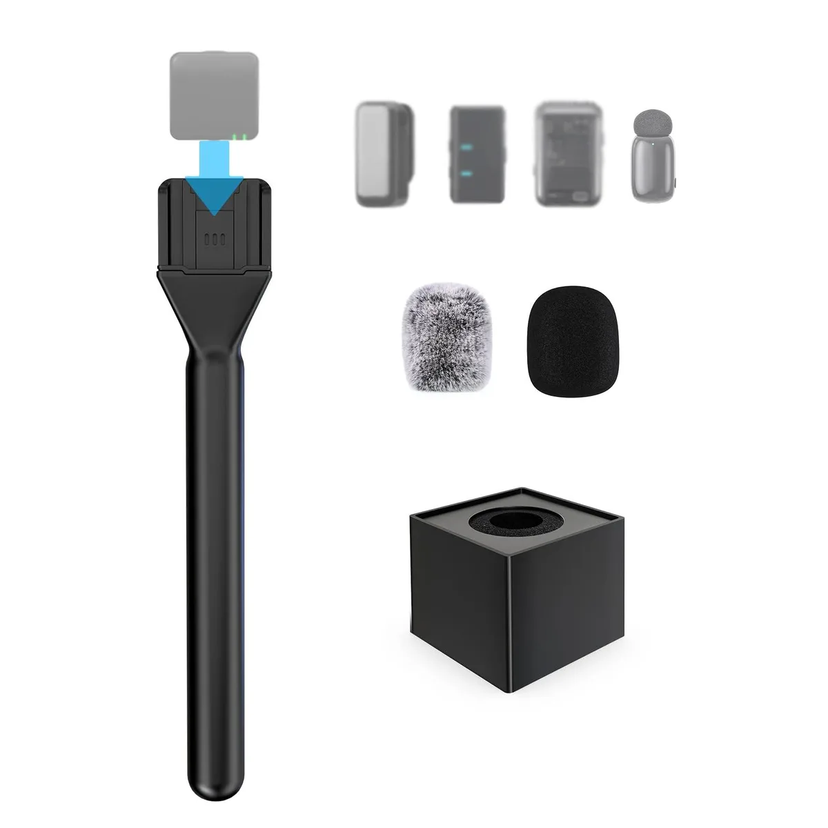  ZealSound HW23-Series Mic Handle Flat Black 9.45in — product photo