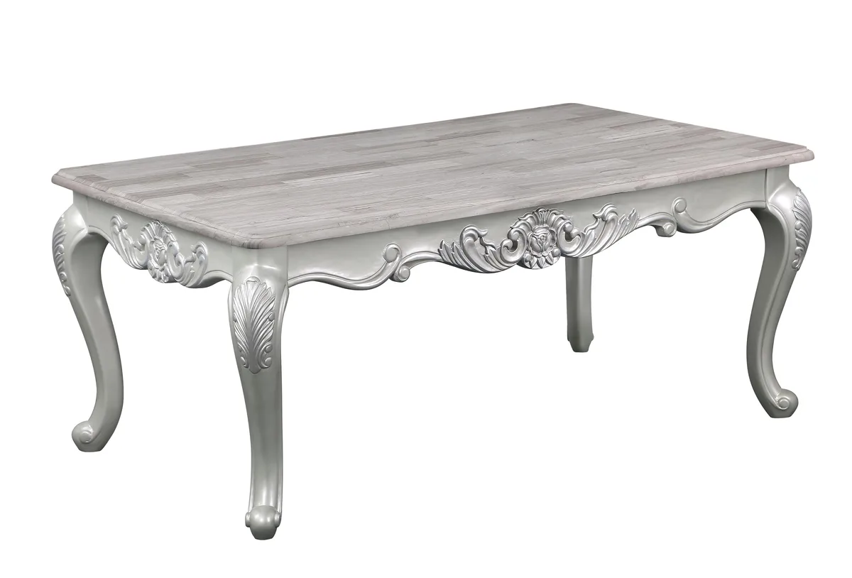 tuphen tuphen Melrose Traditional Coffee Table Silver 48"W 28"L 19"H — product photo
