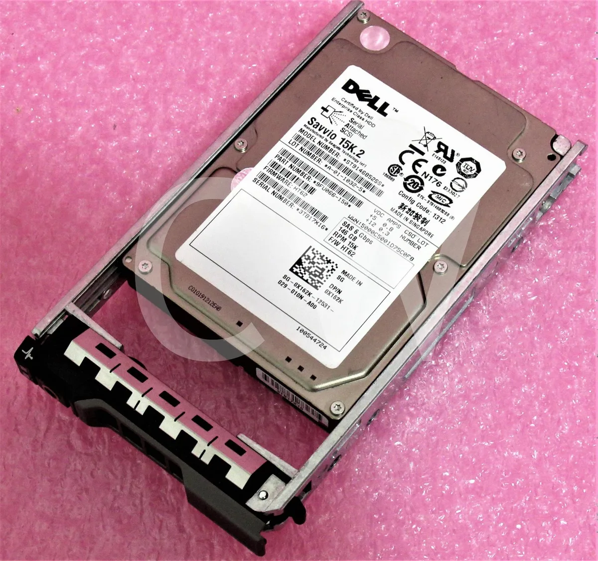 DELL DELL X162K ST9146852SS 146GB 15000RPM 2.5" SAS internal hard drive with caddy — product photo