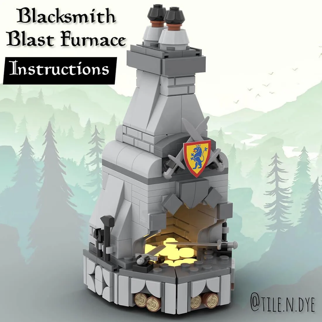 ZITIANYOUBUILD ZITIANYOUBUILD MOC-115955 Medieval Blacksmith Blast Furnace 239 Parts — product photo