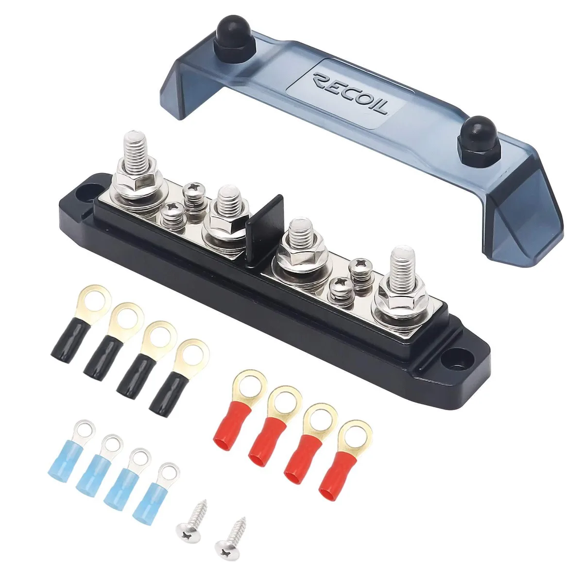  Recoil BBPG4 Bus Bar 4 x 5/16 Studs 4 x #8 Screws 150A — product photo