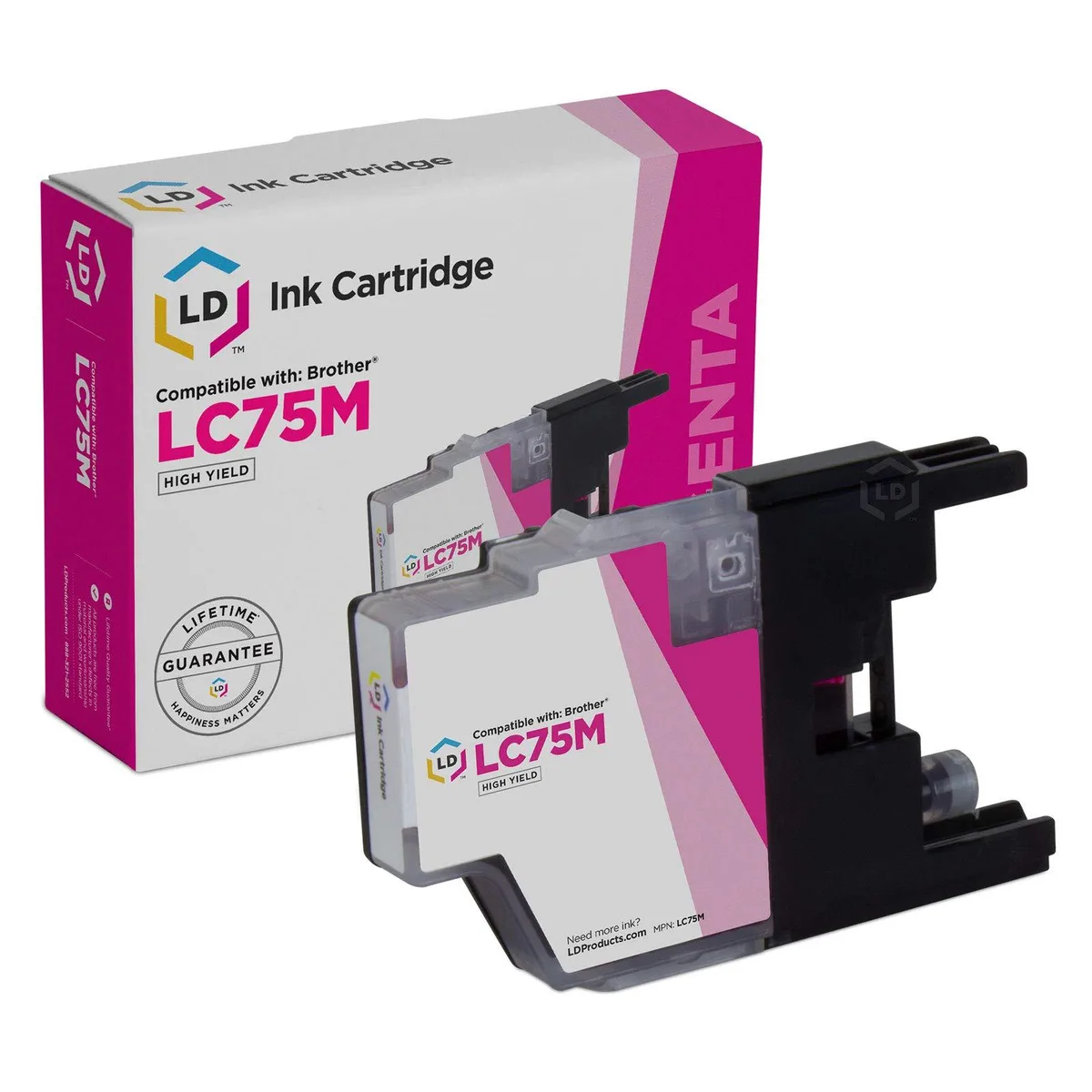 LD Products LD Products Compatible Ink Cartridge LC75M High Yield Magenta 600 Pages — product photo