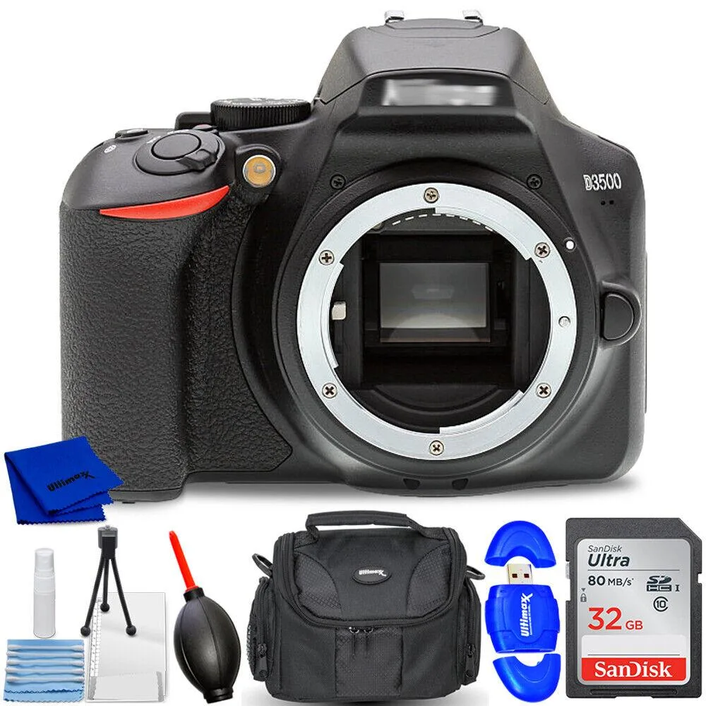 Nikon Global Nikon D3500 24.2MP DSLR Camera Body 33895 7PC Accessory Bundle — product photo