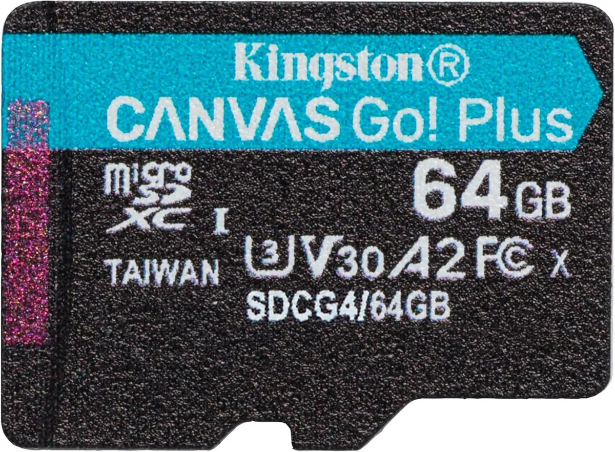 Kingston Technology Corp. Kingston Canvas Go Plus MicroSD 64GB 200MB/s SDCG4/64GB — product photo