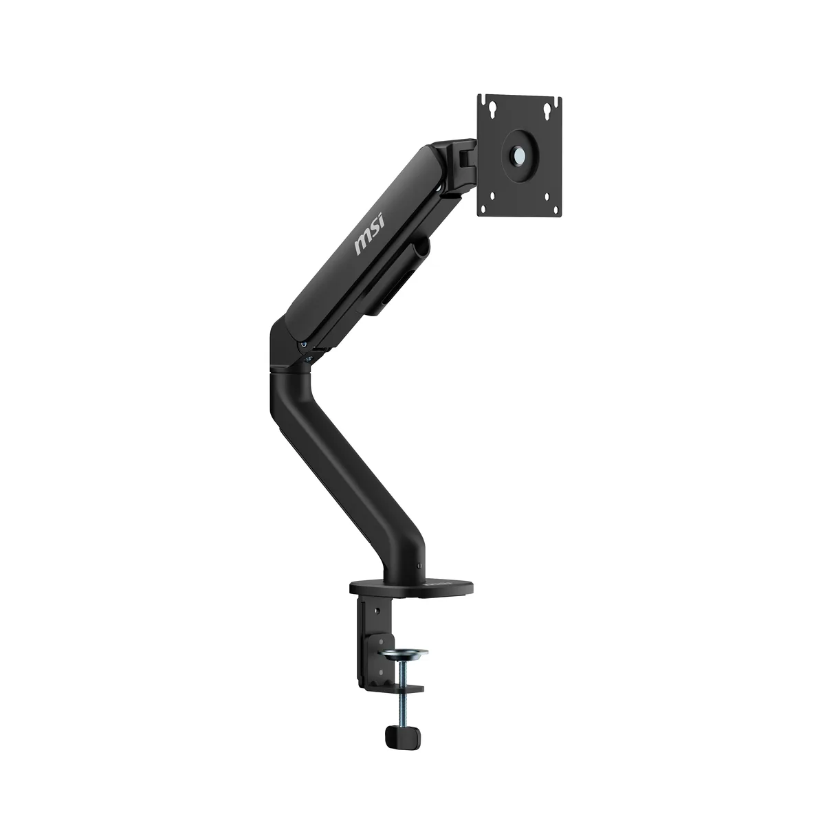 MSI MSI MAG MT101G monitor arm single 17-32" 22 lbs VESA 75 100 clamp grommet black — product photo