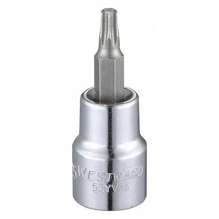 Westward Westward 53YV86 3/8" Drive T25 Torx Socket Bit 6 Pt — product photo