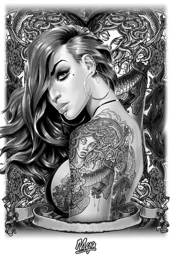 Posterazzi PYRPP33223 tattoo poster print 24 by 36 inches on heavy paper